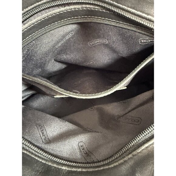 Vintage Coach 6000 Chelsea Zip Top Crossbody Bag Purse Black Leather - Picture 9 of 16